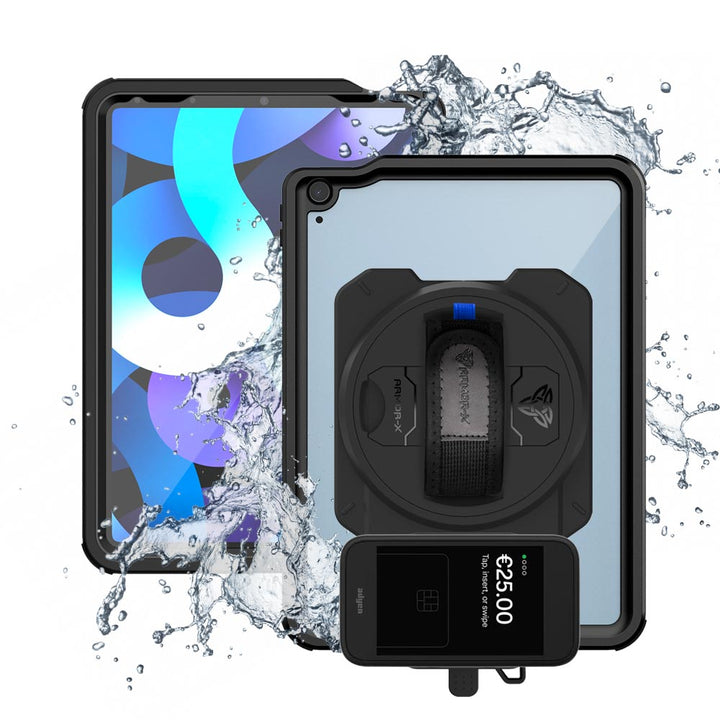 EX2-MAN-A14S | iPad Air 4 2020 / Air 5 2022 | IP68 Waterproof, Shock & Dust Proof Case With Adyen AMS1 Card Reader Holder