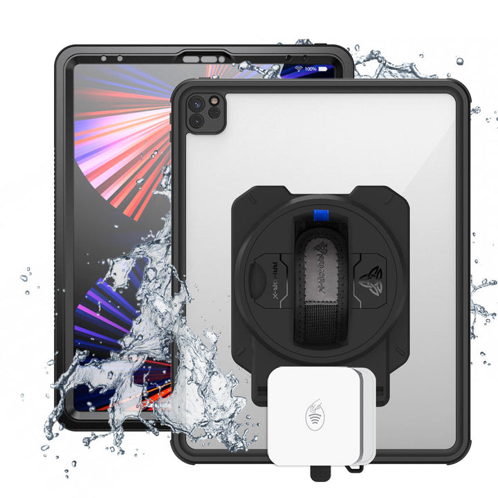 EX2-MAN-A17S | iPad Pro 12.9 ( 5th / 6th Gen ) 2021 / 2022 | IP68 Waterproof, Shock & Dust Proof Case With Stripe Reader M2 Card Reader Holder