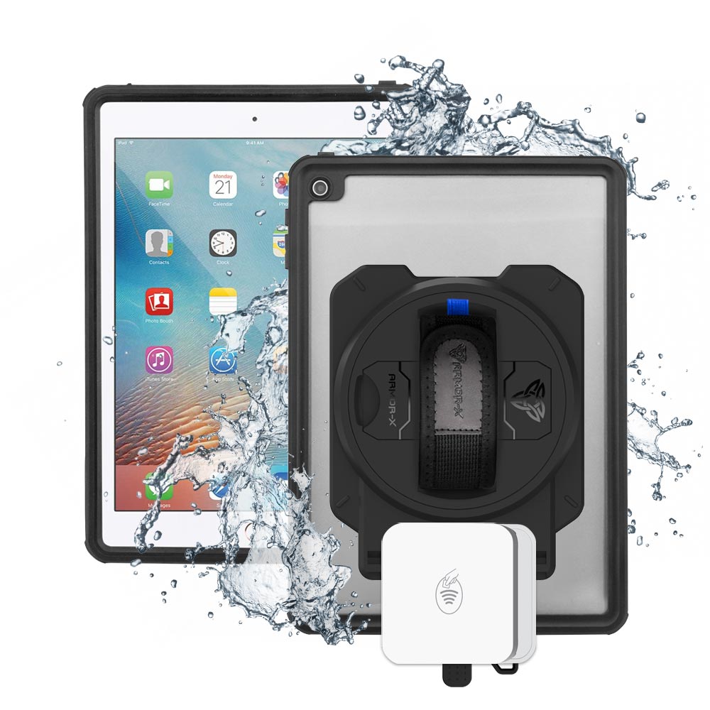 EX2-MAN-A6S | iPad Air 2 | IP68 Waterproof, Shock & Dust Proof Case With Stripe Reader M2 Card Reader Holder
