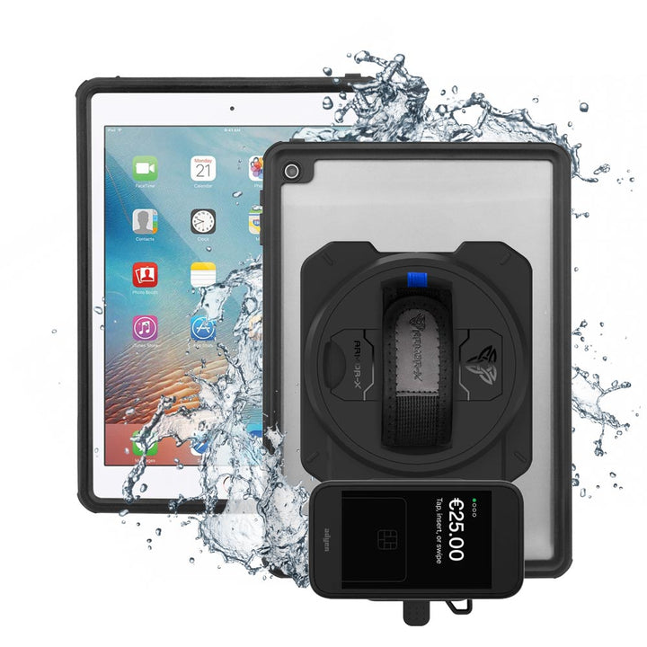 EX2-MAN-A6S | iPad Air 2 | IP68 Waterproof, Shock & Dust Proof Case With Adyen AMS1 Card Reader Holder