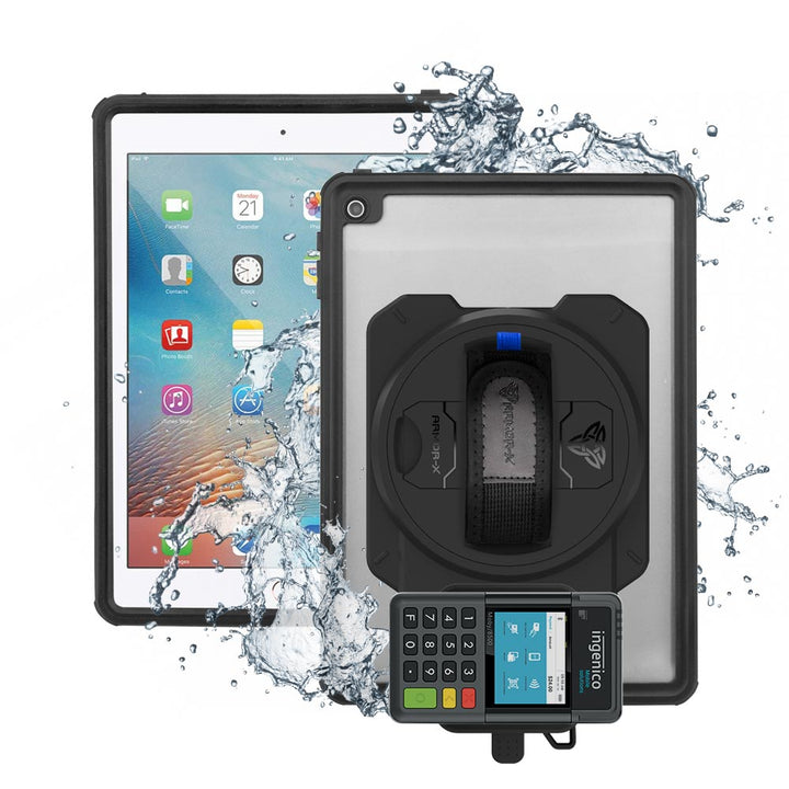 EX2-MAN-A6S | iPad Air 2 | IP68 Waterproof, Shock & Dust Proof Case With Ingenico Moby 6500 Card Reader Holder