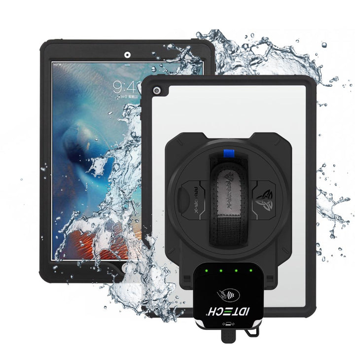 EX2-MAN-A8S | iPad Pro 10.5 2017 | IP68 Waterproof, Shock &amp; Dust Proof Case With ID TECH VP3350 Card Reader Holder