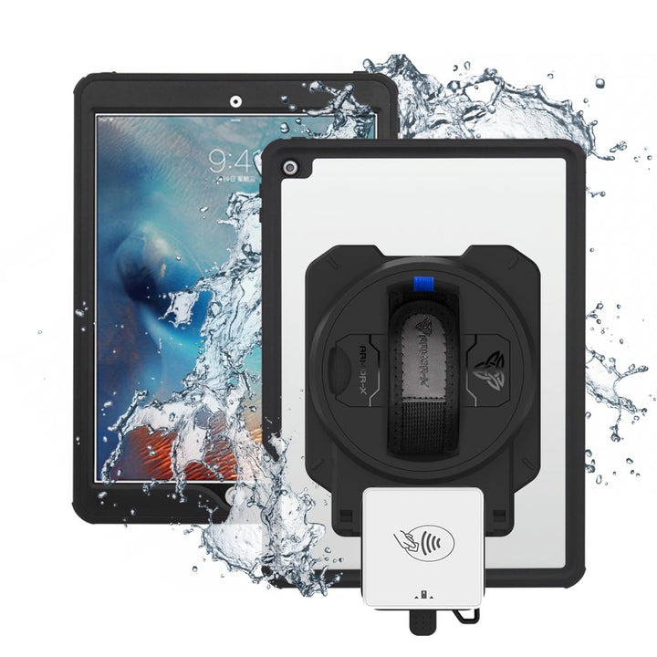 EX2-MAN-A8S | iPad Air (3rd Gen.) 2019 | IP68 Waterproof, Shock & Dust Proof Case With Payanywhere 3-in-1 Credit Card Reader Holder