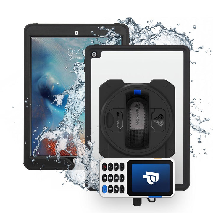 EX2-MAN-A8S | iPad Pro 10.5 2017 | IP68 Waterproof, Shock & Dust Proof Case With PayPal Zettle Card Reader V3 Holder