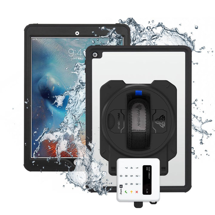 EX2-MAN-A8S | iPad Air (3rd Gen.) 2019 | IP68 Waterproof, Shock & Dust Proof Case With Sumup Card Reader Holder