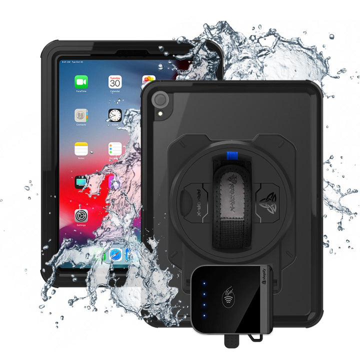 EX2-MAN-A9S | iPad Pro 11 ( 1st Gen. ) 2018 | IP68 Waterproof, Shock & Dust Proof Case With Shopify Tap & Chip Card Reader Holder