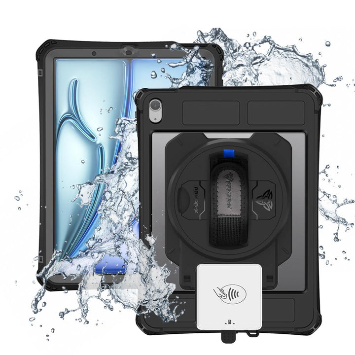 EX2-MAN-iPad-A5PN | iPad Air 4 2020 / Air 5 2022 | IP68 Waterproof, Shock & Dust Proof Case With Payanywhere 3-in-1 Credit Card Reader Holder Supports Apple Pencil 2 Wireless Charging