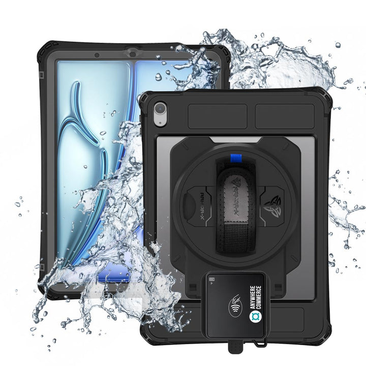 EX2-MAN-iPad-A5PN | iPad Air 4 2020 / Air 5 2022 | IP68 Waterproof, Shock & Dust Proof Case With AnywhereCommerce Walker C3X Credit Card Reader Holder Supports Apple Pencil 2 Wireless Charging