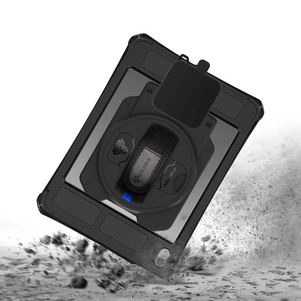 EX2-MAN-iPad-A5PN | iPad Air 4 2020 / Air 5 2022 | IP68 Waterproof, Shock & Dust Proof Case With Sumup Card Reader Holder Supports Apple Pencil 2 Wireless Charging