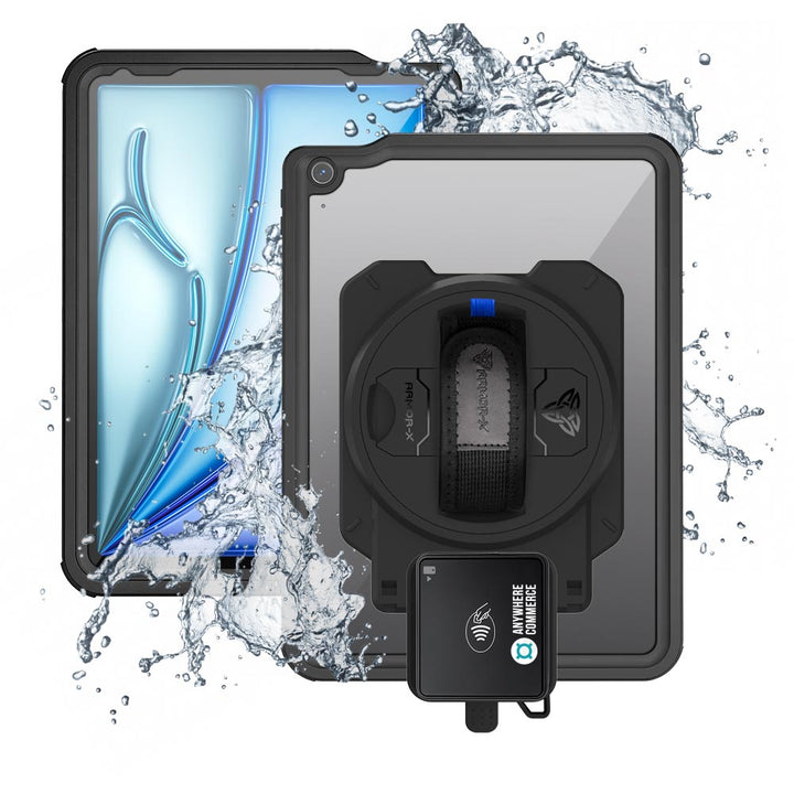 EX2-MAN-iPad-A5 | iPad Air 11 (M2) / (M3) | IP68 Waterproof, Shock & Dust Proof Case With AnywhereCommerce Walker C3X Credit Card Reader Holder