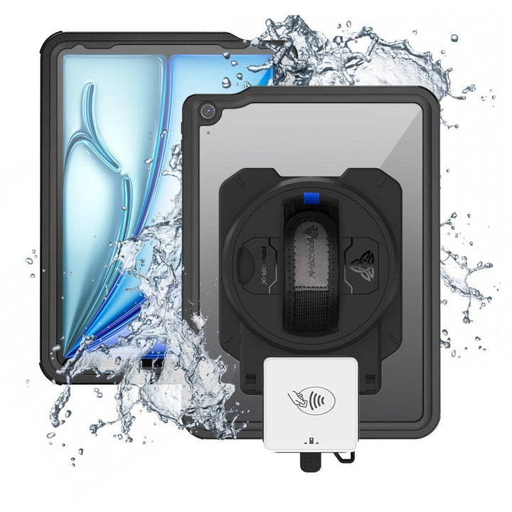 EX2-MAN-iPad-A5 | iPad Air 11 (M2) / (M3) | IP68 Waterproof, Shock & Dust Proof Case With Payanywhere 3-in-1 Credit Card Reader Holder