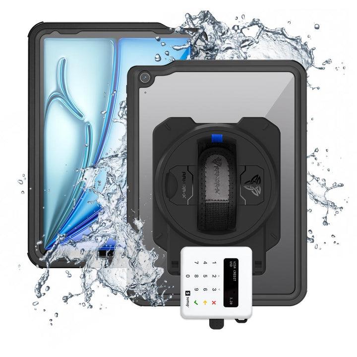 EX2-MAN-iPad-A5 | iPad Air 11 (M2) / (M3) | IP68 Waterproof, Shock & Dust Proof Case With Sumup Card Reader Holder