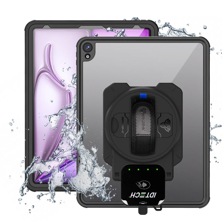 EX2-MAN-iPad-A6 | iPad Air 13 (M2) / (M3) | IP68 Waterproof, Shock &amp; Dust Proof Case With ID TECH VP3350 Card Reader Holder
