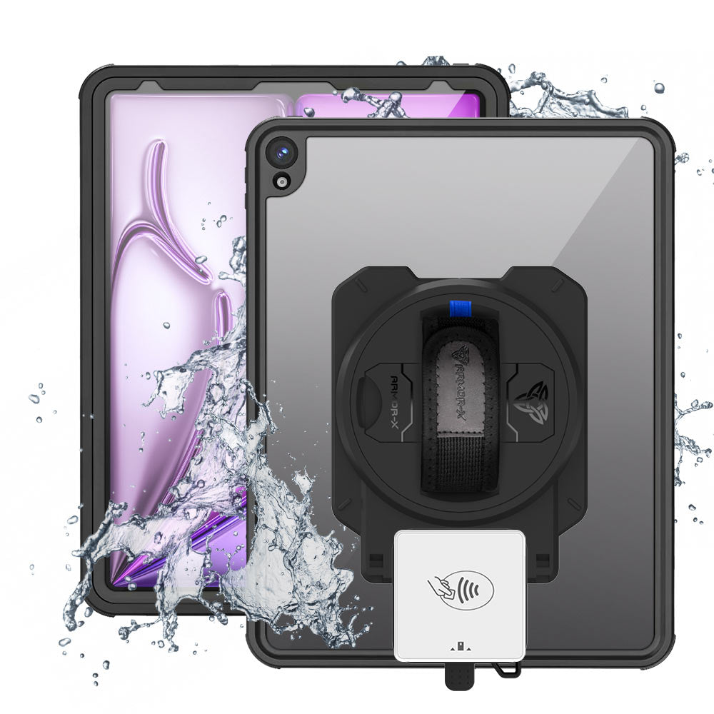 EX2-MAN-iPad-A6 | iPad Air 13 (M2) / (M3) | IP68 Waterproof, Shock & Dust Proof Case With Payanywhere 3-in-1 Credit Card Reader Holder