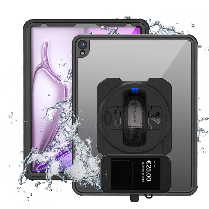 EX2-MAN-iPad-A6 | iPad Air 13 (M2) / (M3) | IP68 Waterproof, Shock & Dust Proof Case With Adyen AMS1 Card Reader Holder