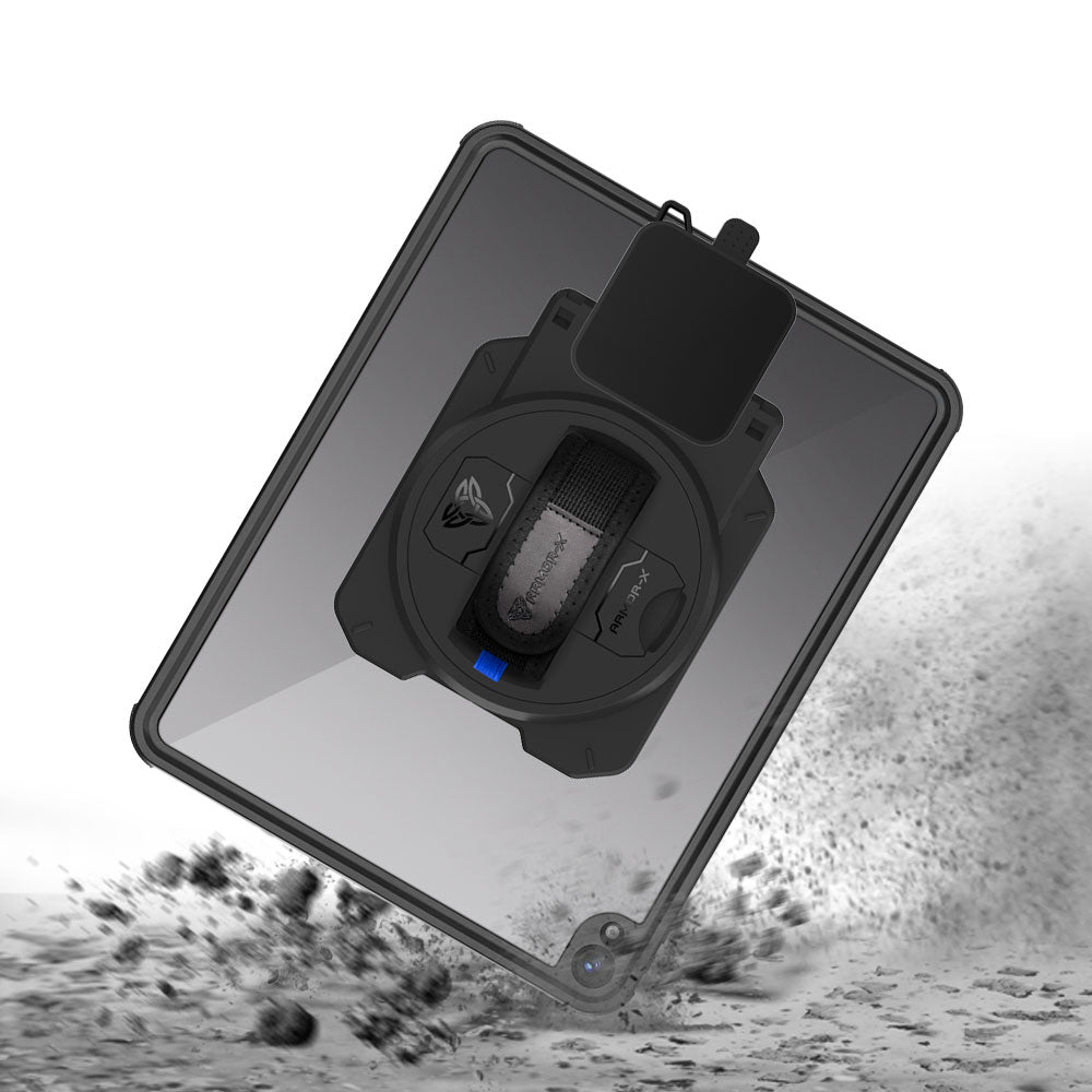 EX2-MAN-iPad-A6 | iPad Air 13 (M2) / (M3) | IP68 Waterproof, Shock & Dust Proof Case With Ingenico Moby 6500 Card Reader Holder