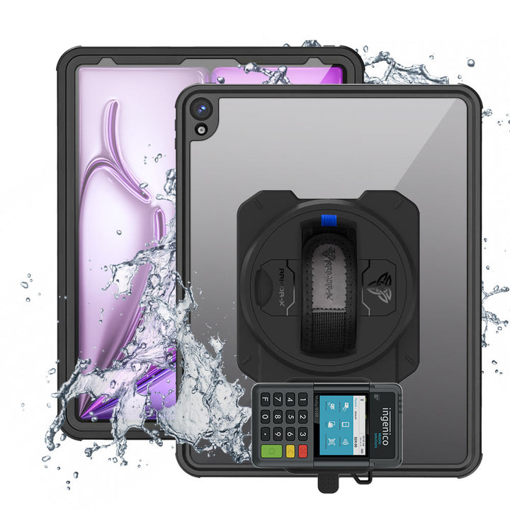 EX2-MAN-iPad-A6 | iPad Air 13 (M2) / (M3) | IP68 Waterproof, Shock & Dust Proof Case With Ingenico Moby 6500 Card Reader Holder