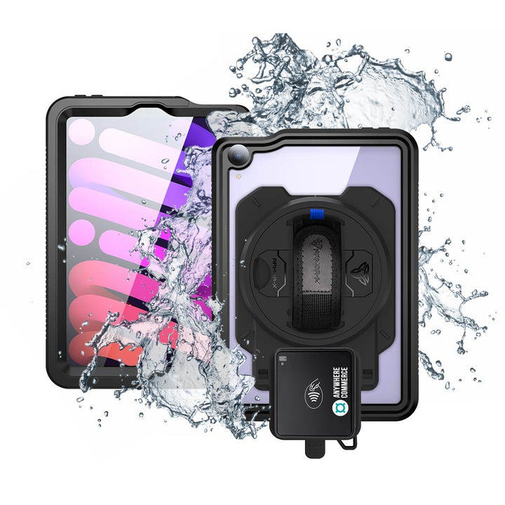 EX2-MAN-iPad-M6 | iPad mini (A17 Pro) | IP68 Waterproof, Shock & Dust Proof Case With AnywhereCommerce Walker C3X Credit Card Reader Holder