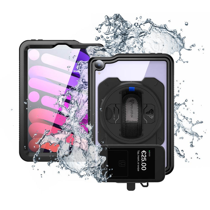 EX2-MAN-iPad-M6 | iPad mini 6 | IP68 Waterproof, Shock & Dust Proof Case With Adyen AMS1 Card Reader Holder