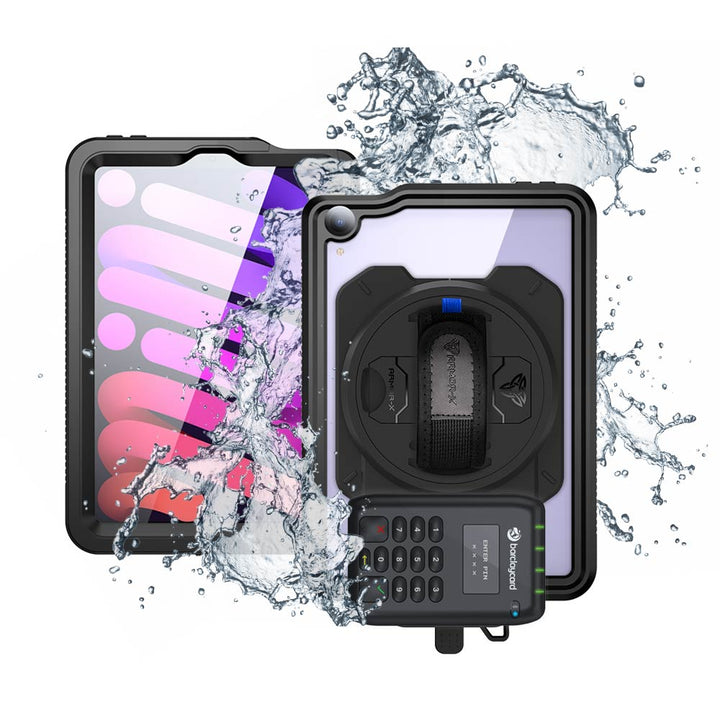 EX2-MAN-iPad-M6 | iPad mini 6 | IP68 Waterproof, Shock & Dust Proof Case With Barclaycard Card Reader Holder