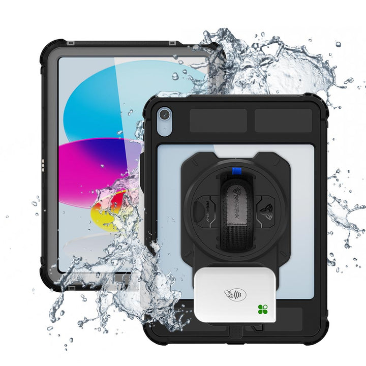EX2-MAN-iPad-N5PN | iPad 11-Inch (11th Gen / A16) | IP68 Waterproof, Shock & Dust Proof Case With Clover Go Card Reader Holder & Pencil Holder