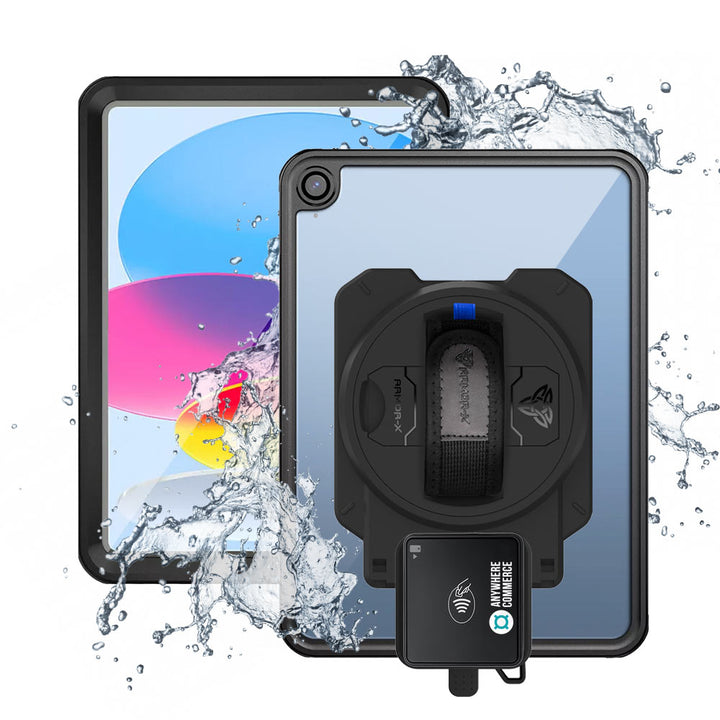 EX2-MAN-iPad-N5 | iPad 11-Inch (11th Gen / A16) | IP68 Waterproof, Shock & Dust Proof Case With AnywhereCommerce Walker C3X Credit Card Reader Holder