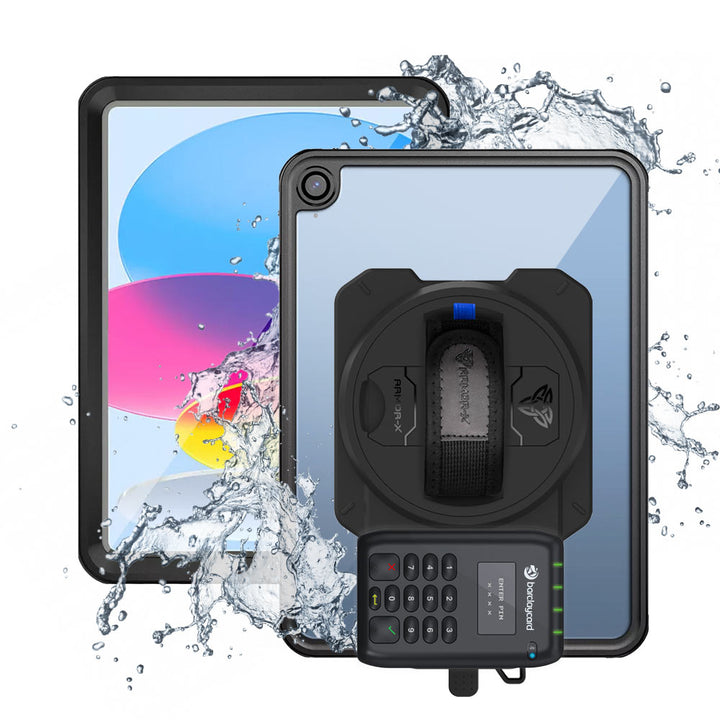 EX2-MAN-iPad-N5 | iPad 11-Inch (11th Gen / A16) | IP68 Waterproof, Shock & Dust Proof Case With Barclaycard Card Reader Holder