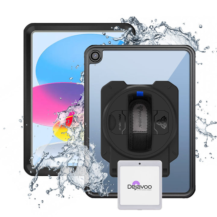 EX2-MAN-iPad-N5PN | iPad 11-Inch (11th Gen / A16) | IP68 Waterproof, Shock &amp; Dust Proof Case With dejavoo P12 mPOS PIN Pad Card Reader Holder &amp; Pencil Holder