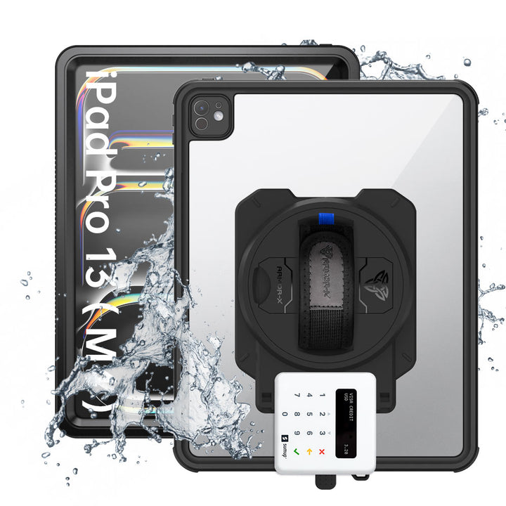 EX2-MAN-iPad-PR10 | iPad Pro 13 ( M4 ) | IP68 Waterproof, Shock & Dust Proof Case With Sumup Card Reader Holder