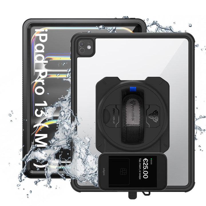 EX2-MAN-iPad-PR10 | iPad Pro 13 ( M4 ) | IP68 Waterproof, Shock & Dust Proof Case With Adyen AMS1 Card Reader Holder