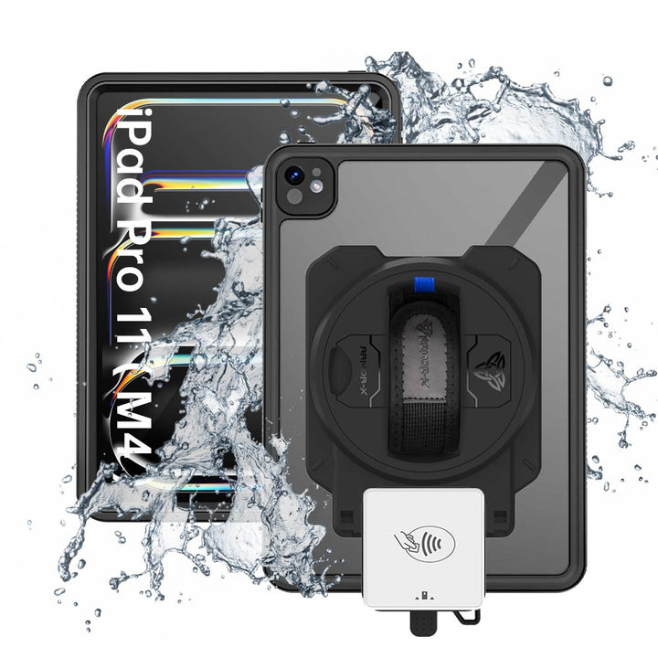 EX2-MAN-iPad-PR11 | iPad Pro 11 ( M4 ) | IP68 Waterproof, Shock & Dust Proof Case With Payanywhere 3-in-1 Credit Card Reader Holder