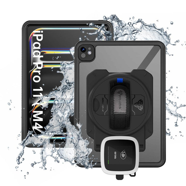 EX2-MAN-iPad-PR11 | iPad Pro 11 ( M4 ) | IP68 Waterproof, Shock & Dust Proof Case With Revolut Card Reader Holder