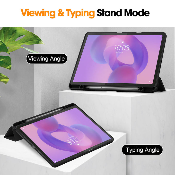 ARMOR-X Lenovo Tab K11 (Gen 2) TB336 / Lenovo Idea Tab ( 11" TB336 ) Smart Tri-Fold Stand Magnetic Cover. Two angles are provided for satisfying your viewing and typing needs.