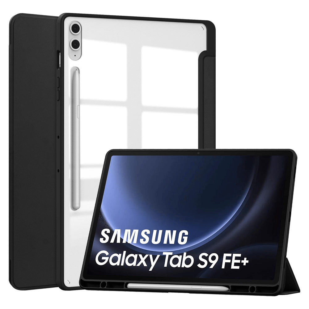 ARMOR-X Samsung Galaxy Tab S9 FE+ S9 FE Plus SM-X610 / X616B Smart Tri-Fold Stand Magnetic Cover.