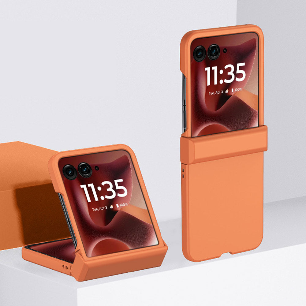 Motorola Razr 60 Ultra 5G-hoesje Slanke, met leer beklede, harde Motorola Razr 60 Ultra 5G-hoesje Slanke, met leer beklede, harde
