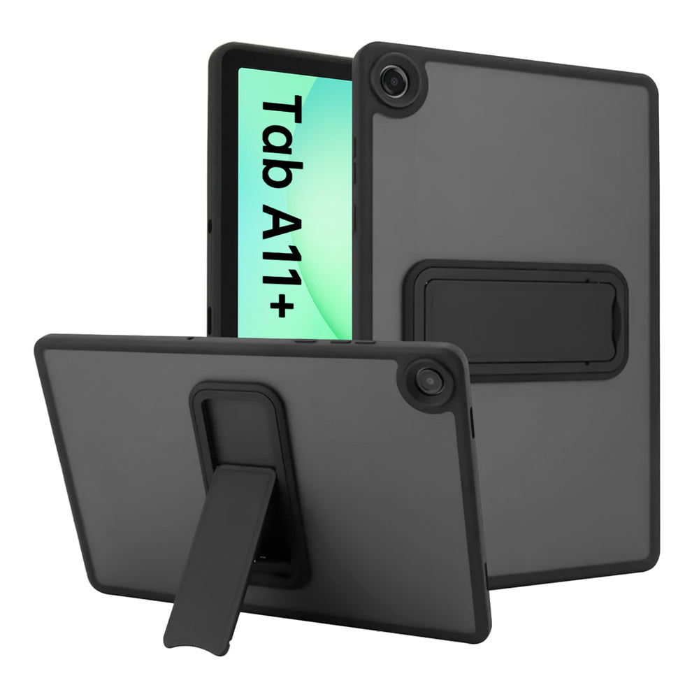 ARMOR-X Samsung Galaxy Tab A11+ A11 Plus ( 11" ) SM-X230 / SM-X235 / SM-X236 / SM-X238 shockproof protective case kick-stand. Translucent matte PC back and the polishing layer makes it possible to have a delicate touch.