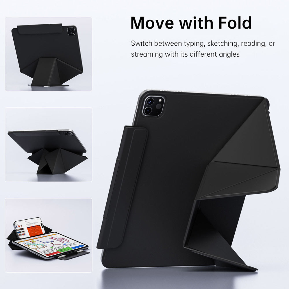 FMS-iPad-A5 | iPad Air 4 2020 / iPad Air 5 2022 | Foldable Magnetic Stand Cover with Detachable Pencil Holder