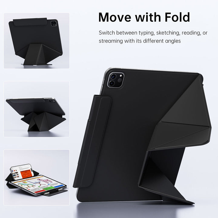 FMS-iPad-A5 | iPad Air 4 2020 / iPad Air 5 2022 | Foldable Magnetic Stand Cover with Detachable Pencil Holder