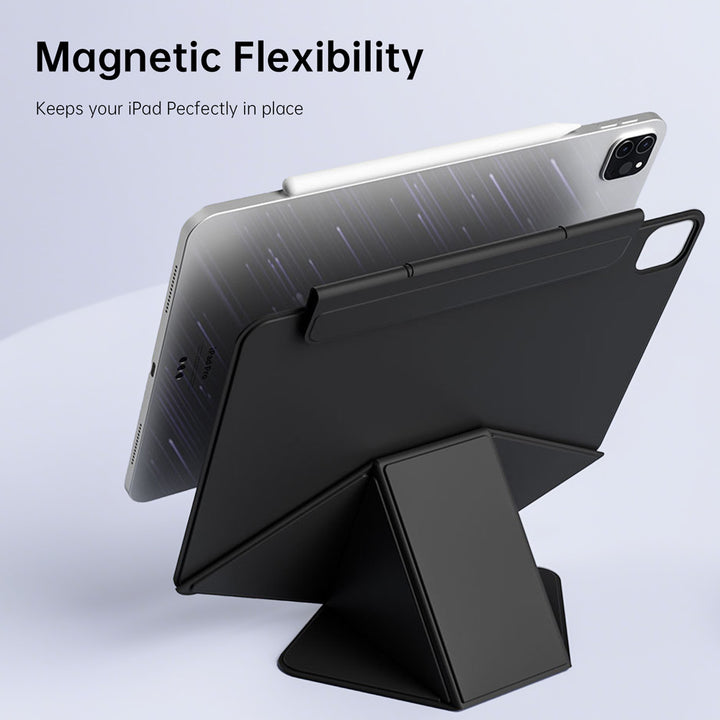 FMS-iPad-M6 | iPad mini (A17 Pro) | Foldable Magnetic Stand Cover with Detachable Pencil Holder