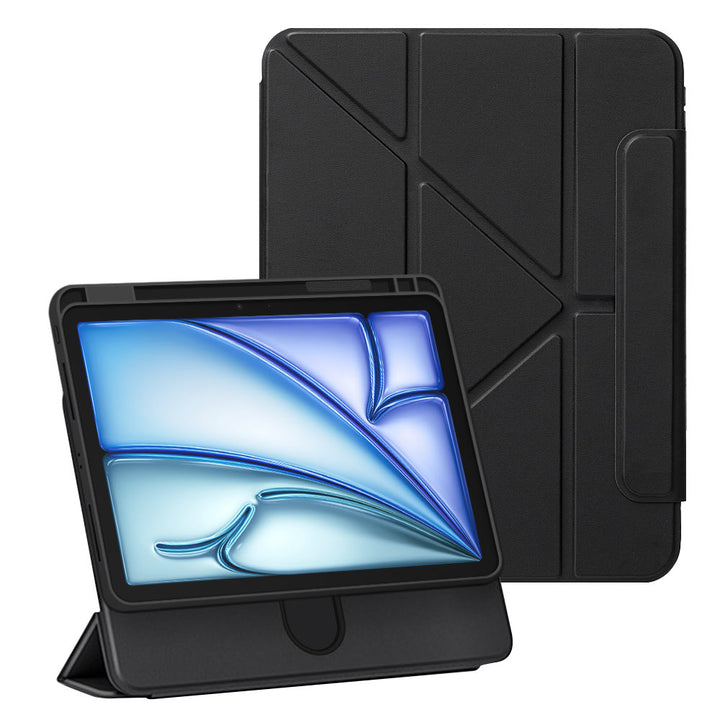 ARMOR-X iPad Air 11 ( M2 ) rotatable & slidable magnetic cover with multi-fold stand.