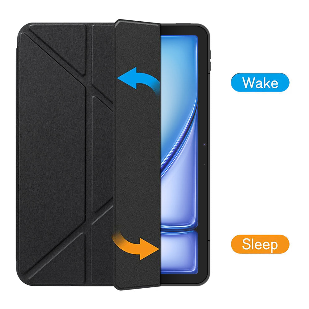 ARMOR-X iPad Air 11 ( M2 ) rotatable & slidable magnetic cover with multi-fold stand.