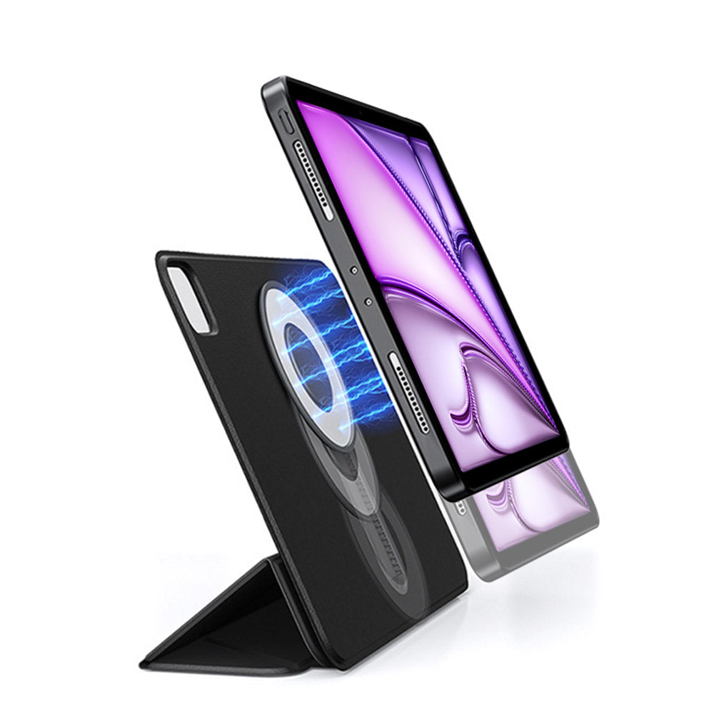 ARMOR-X iPad Air 13 ( M2 ) rotatable & slidable magnetic cover with multi-fold stand.