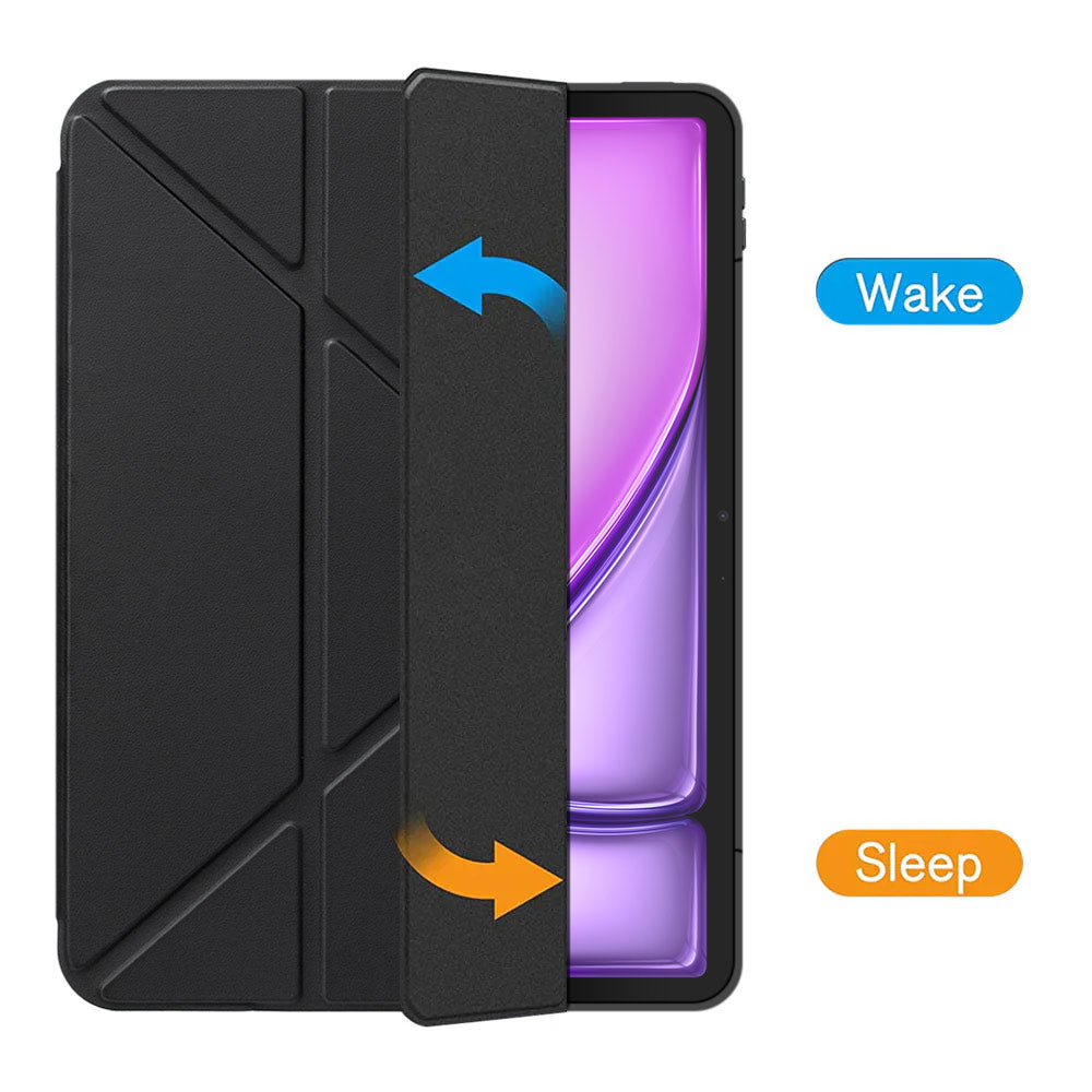 ARMOR-X iPad Air 13 ( M2 ) rotatable & slidable magnetic cover with multi-fold stand.