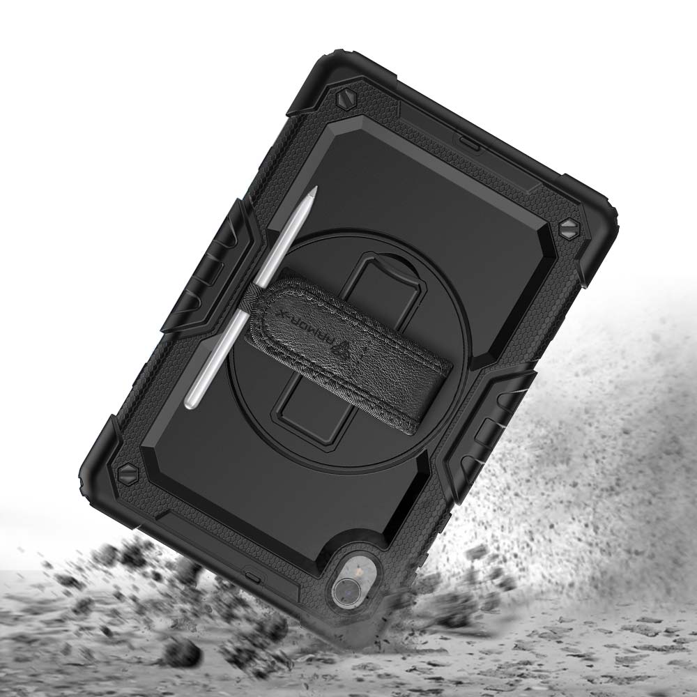 ARMOR-X Lenovo Tab K10 ( TB-X6C6F/X/L TB-X6C6NBF/X/L ) shockproof case, impact protection cover with hand strap and kick stand. Rugged protective case with the best dropproof protection.