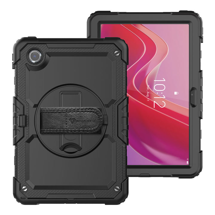 ARMOR-X  Lenovo Tab M11 / K11 TB330 shockproof case, impact protection cover with hand strap and kick stand. One-handed design for your workplace.