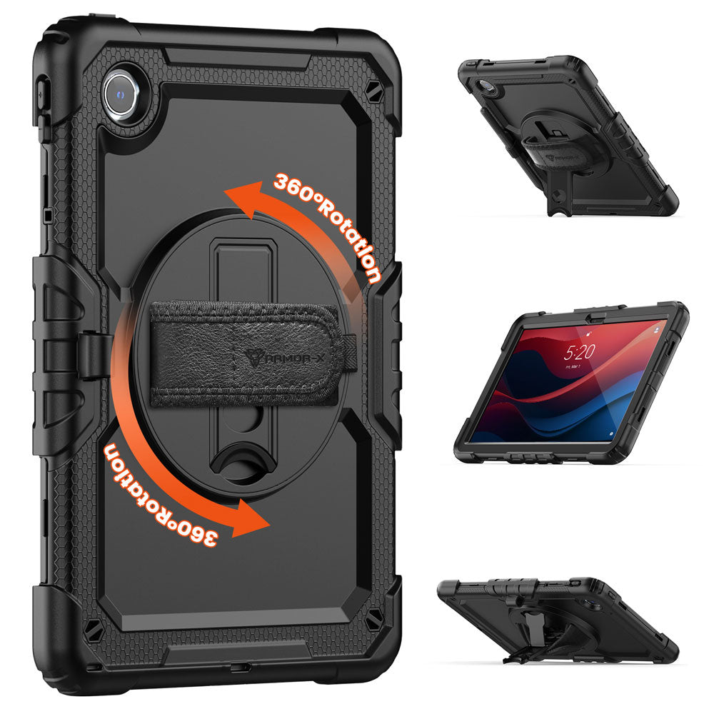 ARMOR-X  Lenovo Tab M11 / K11 TB330 case with kick stand. Hand free typing, drawing, video watching.