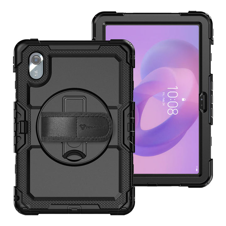 ARMOR-X  Lenovo Tab K11 (Gen 2) TB336 / Lenovo Idea Tab ( 11" TB336 ) shockproof case, impact protection cover with hand strap and kick stand. One-handed design for your workplace.