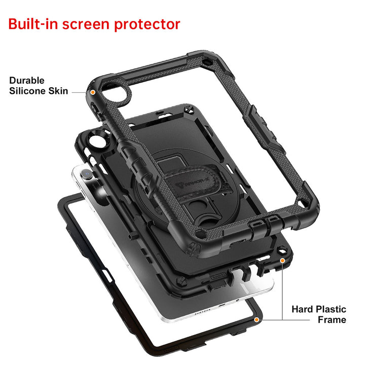 ARMOR-X Xiaomi Redmi Pad 2 9.7 / 9.7 4G shockproof case, impact protection cover with hand strap and kick stand. Ultra 3 layers impact resistant design.