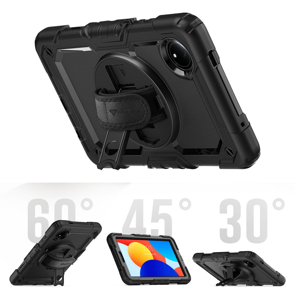 ARMOR-X Xiaomi Redmi Pad SE 8.7 / Redmi Pad SE 8.7 4G case with kick stand. Hand free typing, drawing, video watching.