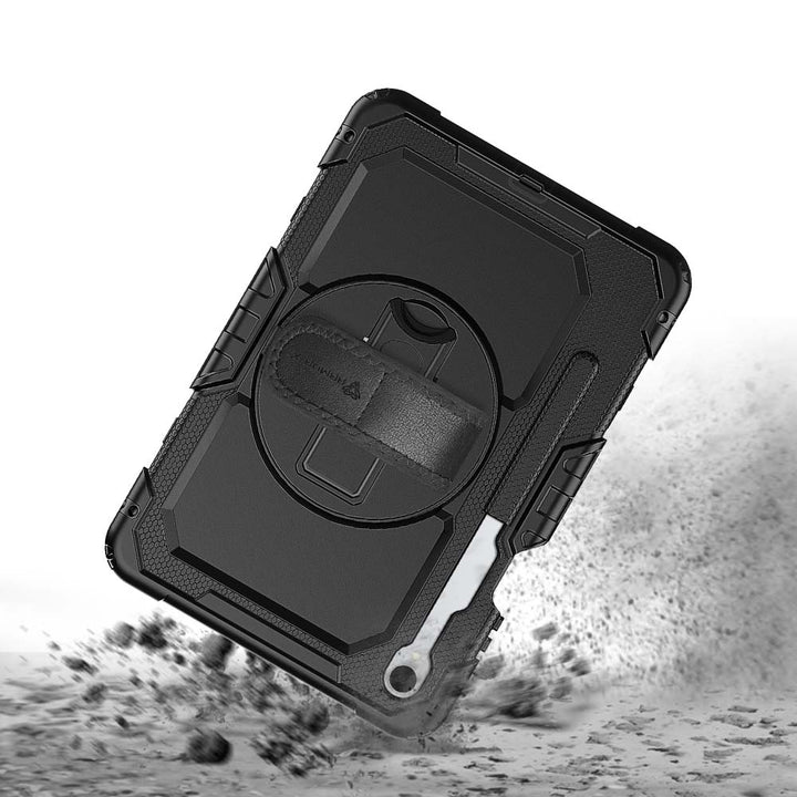 ARMOR-X Samsung Galaxy Tab S11 SM-X730 / X736 / X738 shockproof case, impact protection cover with hand strap and kick stand. Rugged protective case with the best dropproof protection.
